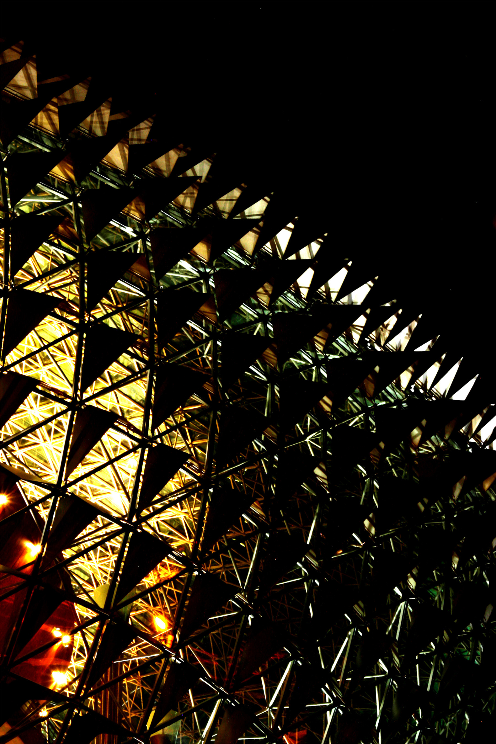 singapore esplanade theater at night - abstract